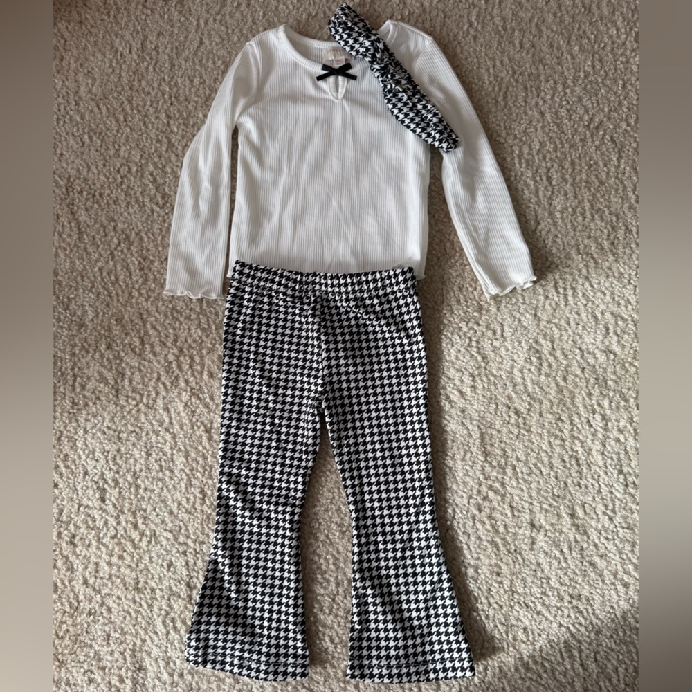 Kids Black and White Matching Set